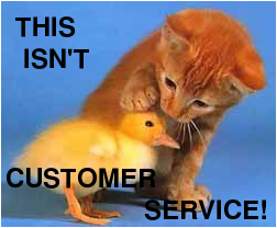 Ducklings aren't customer service.